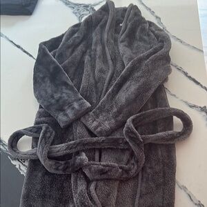Cozy Gray Plush Robe